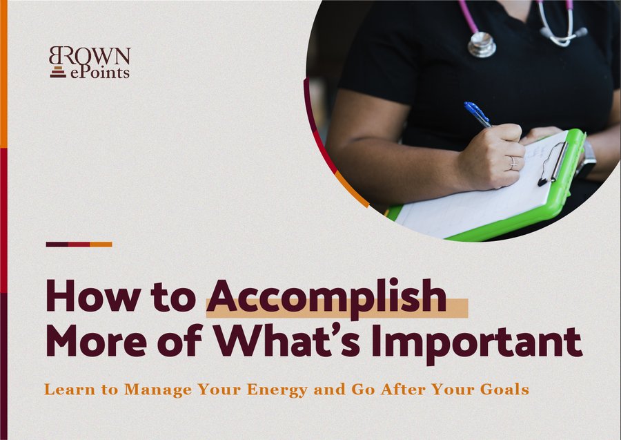 How to Accomplish More of What's Important &mdash; brochure cover